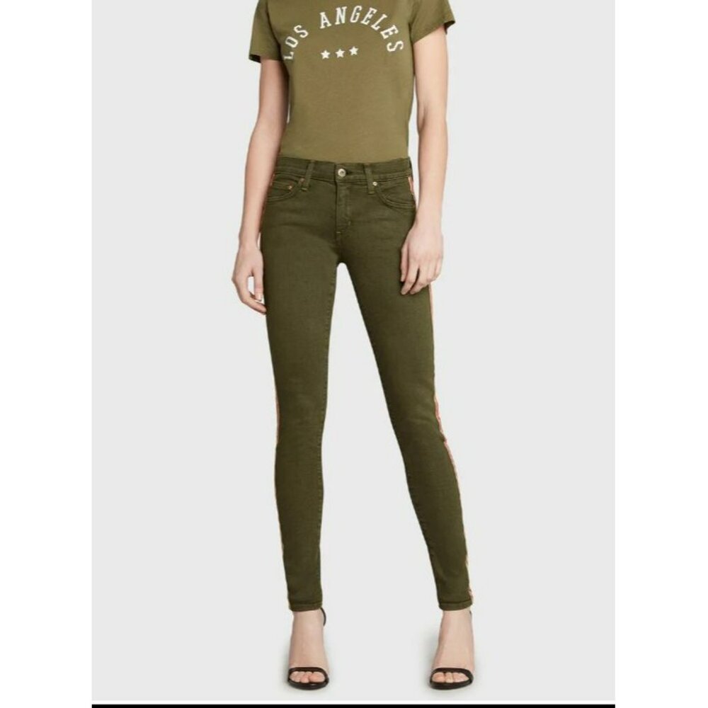 Principle Jeans NWT! 32 Mid Rise Skinny Dreamer Jackpot Olive Green $166 MSRP!